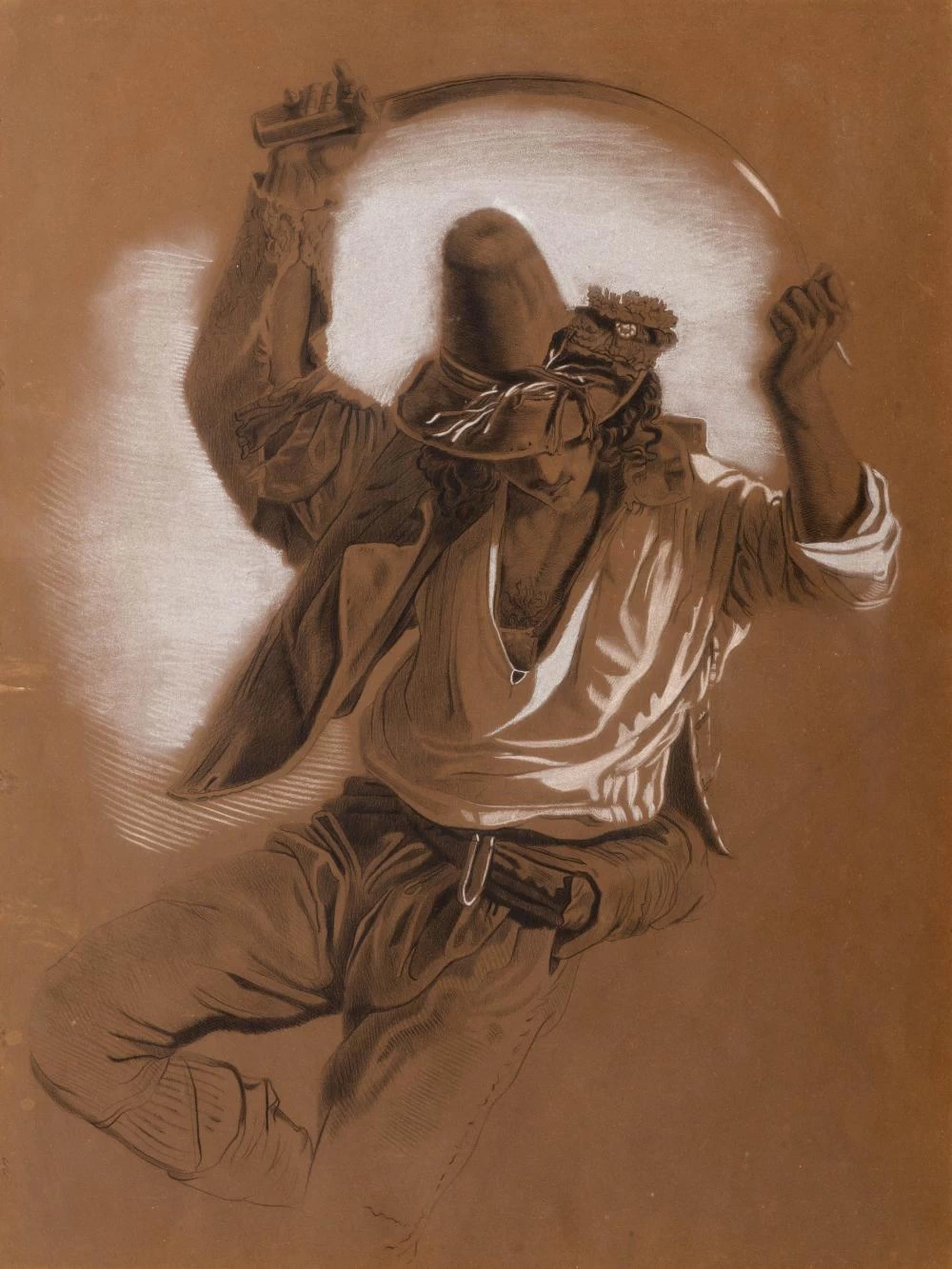 Studio di un uomo italiano che balla, 1830